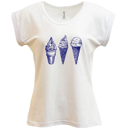 Футболка жіноча PANI Ice cream графіті