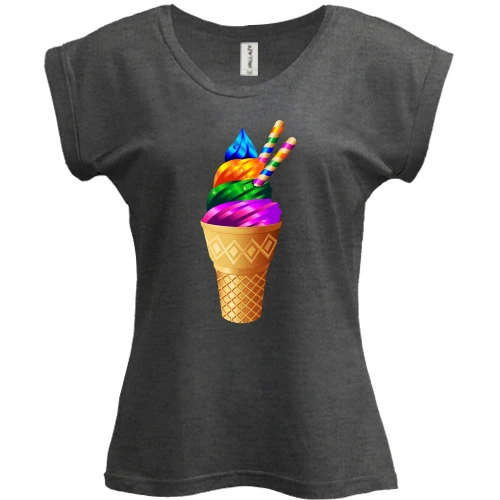 Футболка женская PANI Rainbow Ice Cream