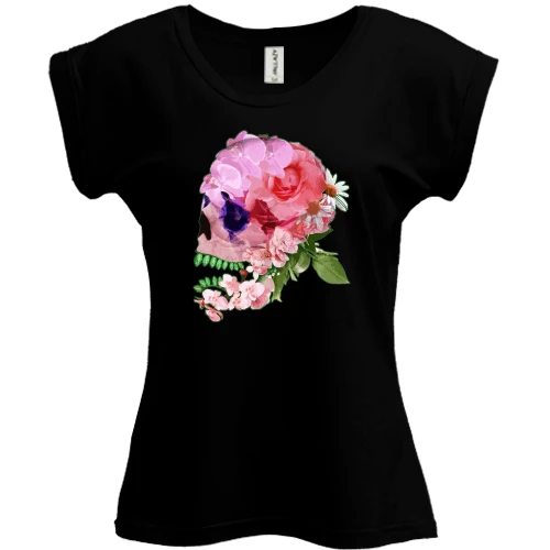 Футболка женская PANI Rose skull