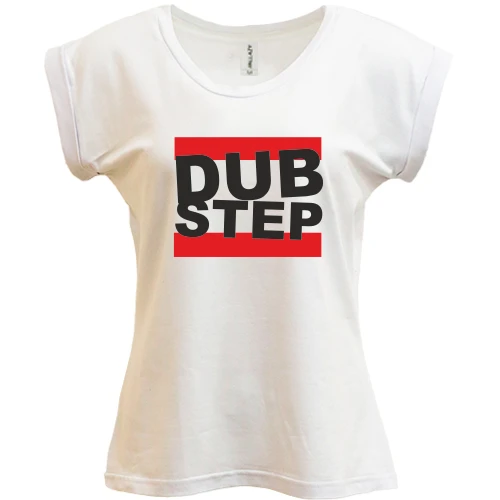 Футболка жіноча PANI, Білий, Dub step (напис)