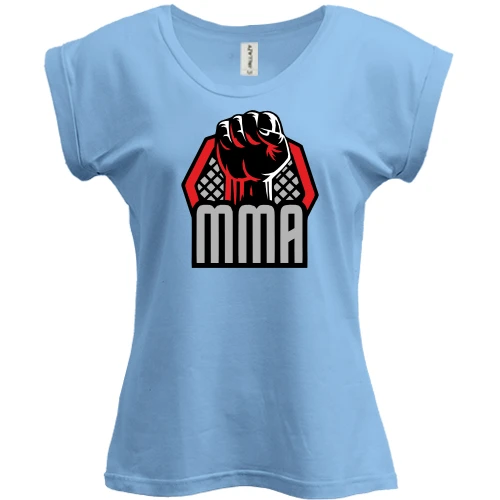 Футболка женская PANI, Синий, MMA (Кулак)