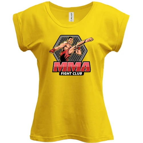 Футболка женская PANI, Желтый, MMA Fight Club