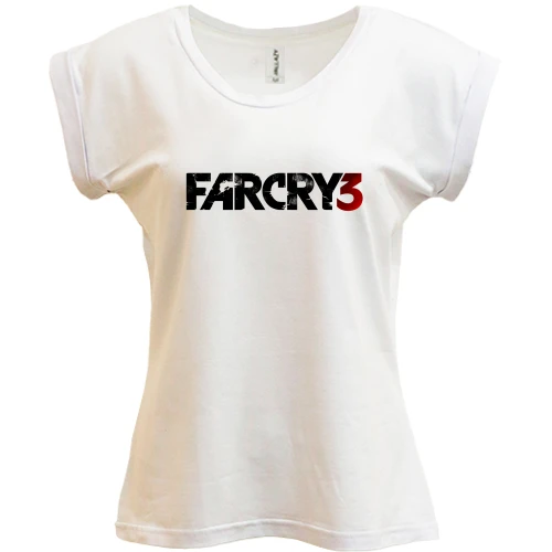 Футболка женская PANI, Белый, Far Cry 3 logo