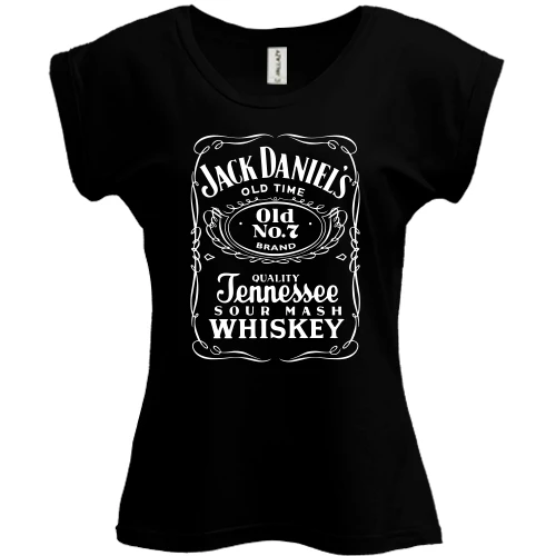 Футболка жіноча PANI, Чорний, Jack Daniels (glow)