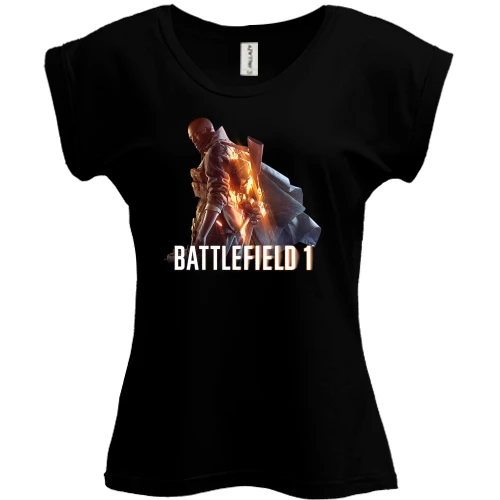 Футболка жіноча PANI, Чорний, Battlefield 1