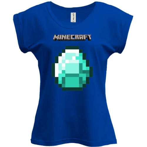 Футболка женская PANI, Синий, Minecraft Диамант