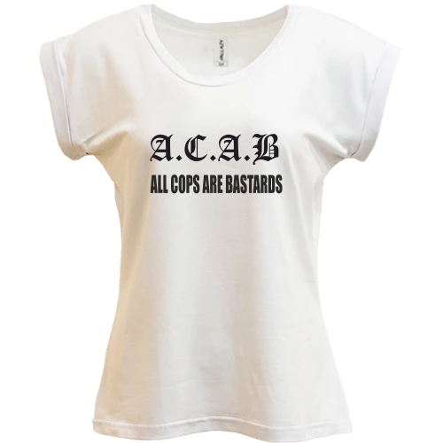 Футболка женская PANI, Белый, A.C.A.B (2)