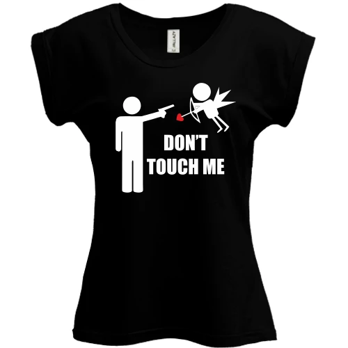 Футболка женская PANI, Черный, Don't touch me