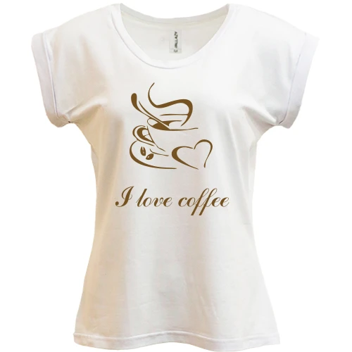 Футболка женская PANI, Белый, I love coffee