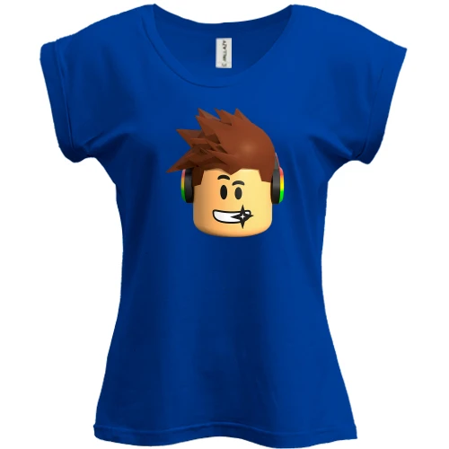 Футболка жіноча PANI, Синій, Roblox face