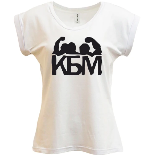 Футболка женская PANI, Белый, Клуб брутальных мужчин