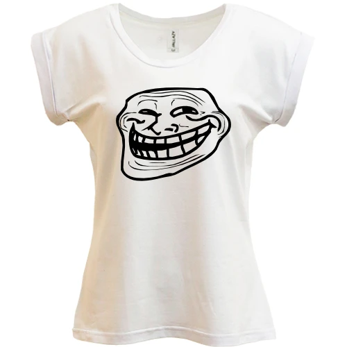 Футболка женская PANI, Белый, Trollface