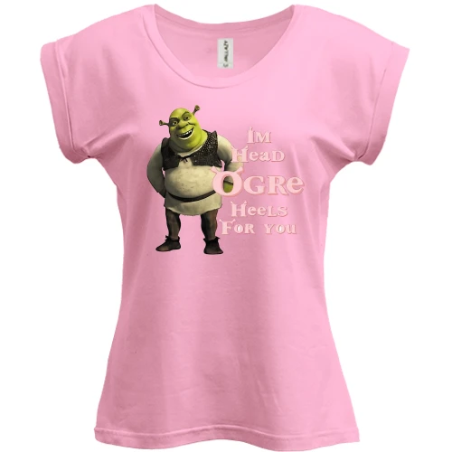 Футболка женская PANI со Шреком - I'm head ogre heels for you
