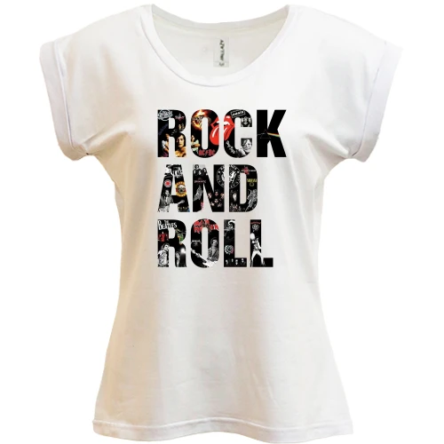 Футболка женская PANI Rock And Roll (Рок группы)