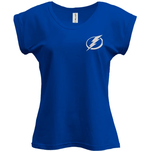 Футболка жіноча PANI, Синій, Tampa Bay Lightning з вишитою емблемою