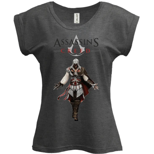 Футболка женская PANI, Серый меланж, Assassin's Creed (3)