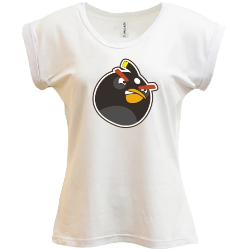 Футболка жіноча PANI, Білий, Black bird 2