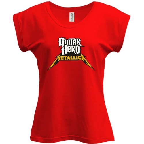 Футболка женская PANI, Красный, Guitar Hero Metallica