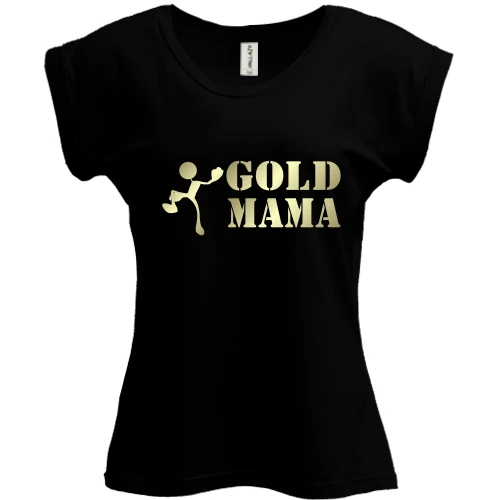 Футболка женская PANI Gold мама