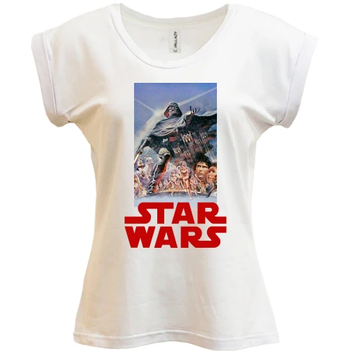 Футболка жіноча PANI, Білий, Star Wars poster (3)