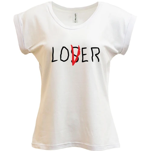 Футболка женская PANI, Белый, Loser - Lover "Оно"