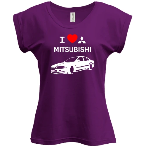 Футболка женская PANI I love mitsubishi