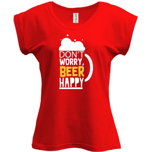 Футболка женская PANI Don`t Worry, Beer Happy