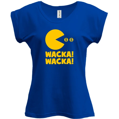 Футболка женская PANI, Синий, Packman Wacka wacka