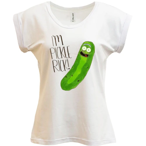Футболка женская PANI, Бежевый, I'm pickle Rick!