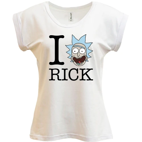 Футболка женская PANI, белый, Rick And Morty - I Love Rick