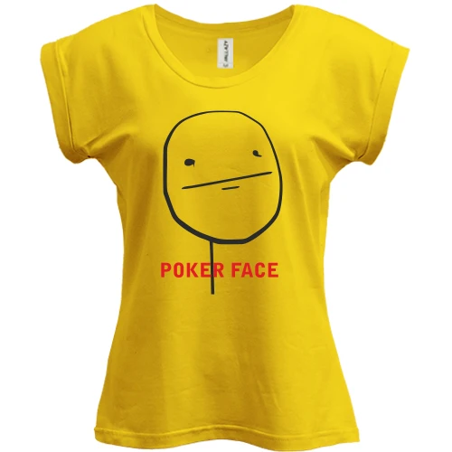 Футболка женская PANI, Желтый, Poker Face