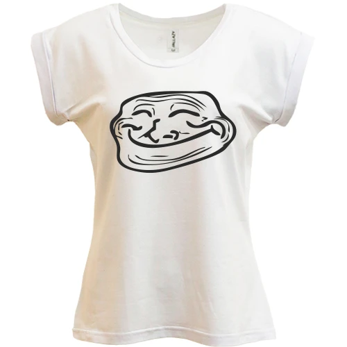 Футболка женская PANI Троллфэйс довольный (Trollface Happy))