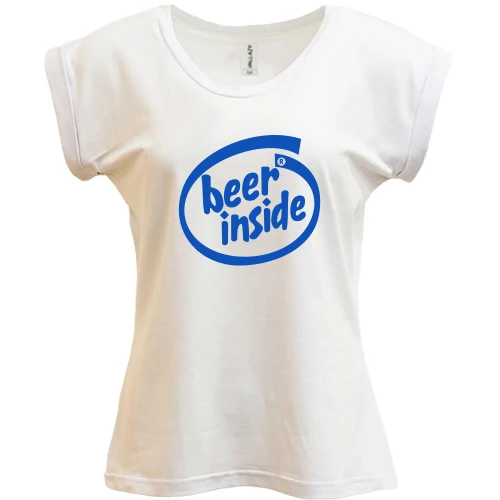 Футболка женская PANI, Черный, Beer inside