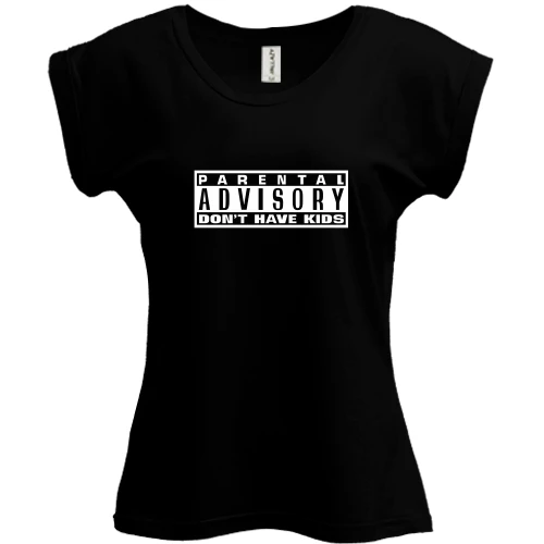 Футболка жіноча PANI, Чорний, Parental Advisory