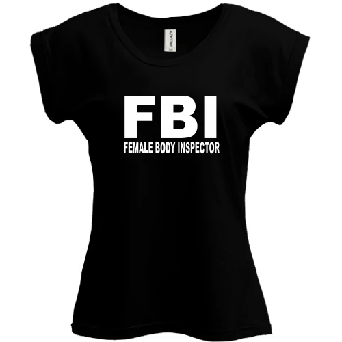 Футболка жіноча PANI, Чорний, FBI - Female body inspector