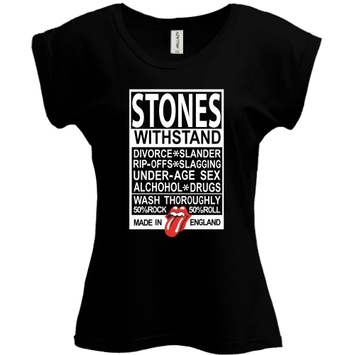 Футболка женская PANI, Черный, Rolling Stones Made in Englad
