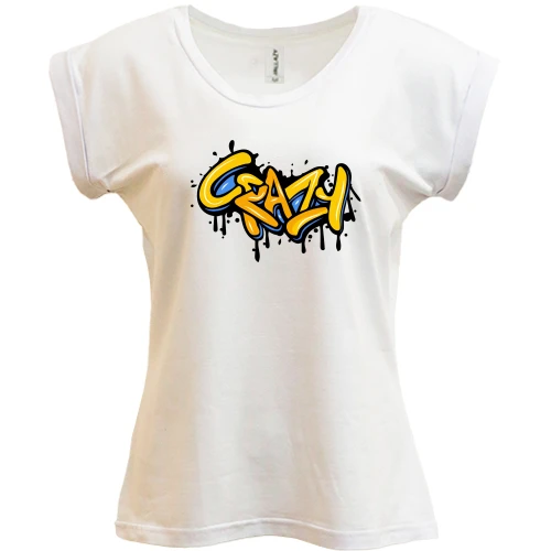 Футболка женская PANI, белый, Crazy