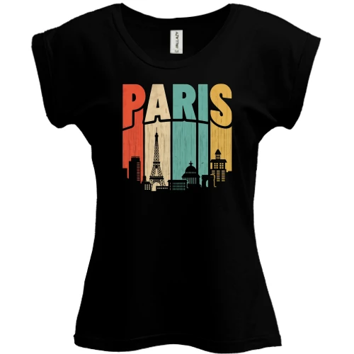 Футболка жіноча PANI, Чорний, Paris Retro