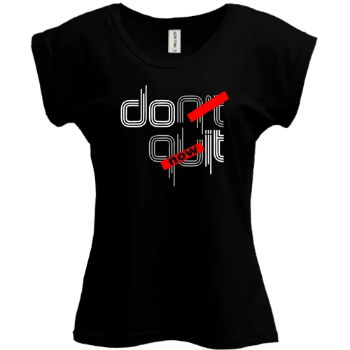 Футболка женская PANI, черный, Dont Quit