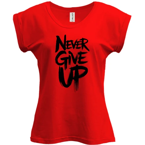 Футболка женская PANI, Красный, Never Give Up