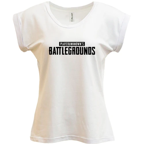 Футболка женская PANI, Белый, PlayerUnknown’s Battlegrounds logo (2)