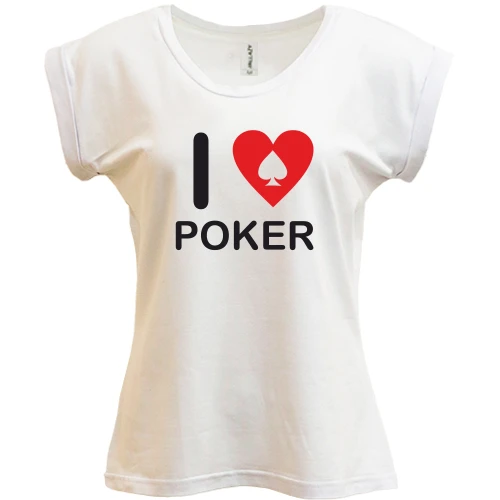 Футболка женская PANI, Черный, I love Poker