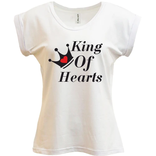 Футболка женская PANI, Белый, Queen of Hearts