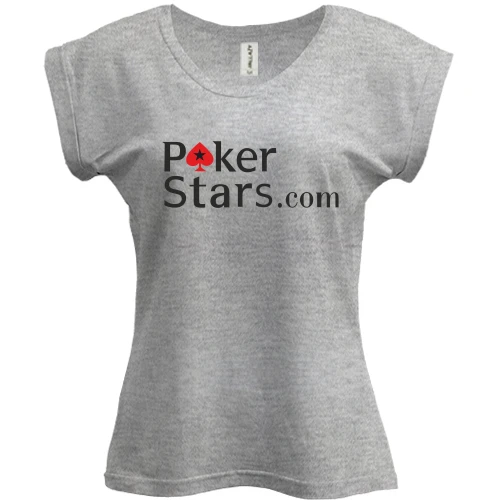 Футболка женская PANI, Серый меланж, Poker Stars.com