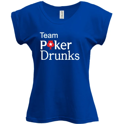 Футболка женская PANI, Синий, Team Poker Drunks