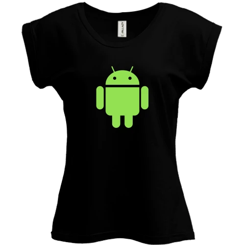 Футболка женская PANI, Черный, Android