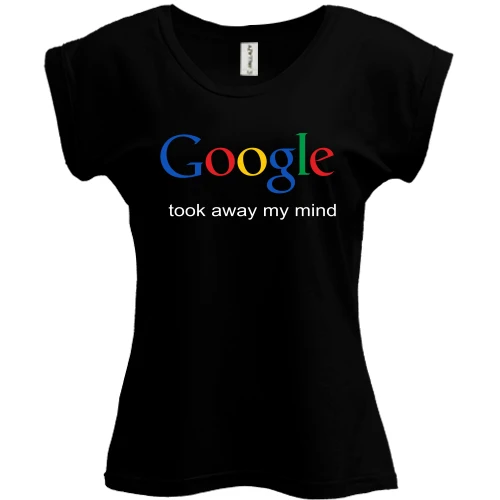 Футболка женская PANI, Черный, Google took away my mind