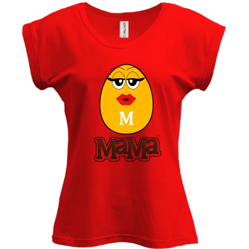 Футболка жіноча PANI, Червоний, M&M’s (Мама)