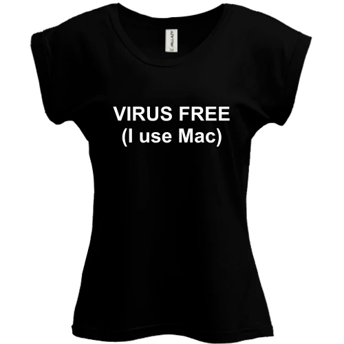 Футболка женская PANI Virus free (I use Mac)