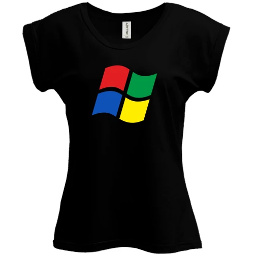 Футболка женская PANI, Черный, Windows